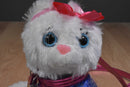 Poochie and Co. White Cat Rainbow Sequins Plush Bag Purse B 58