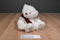 Russ Bears From The Past Ribbons White Bear Beanbag Plush