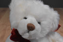 Russ Bears From The Past Ribbons White Bear Beanbag Plush