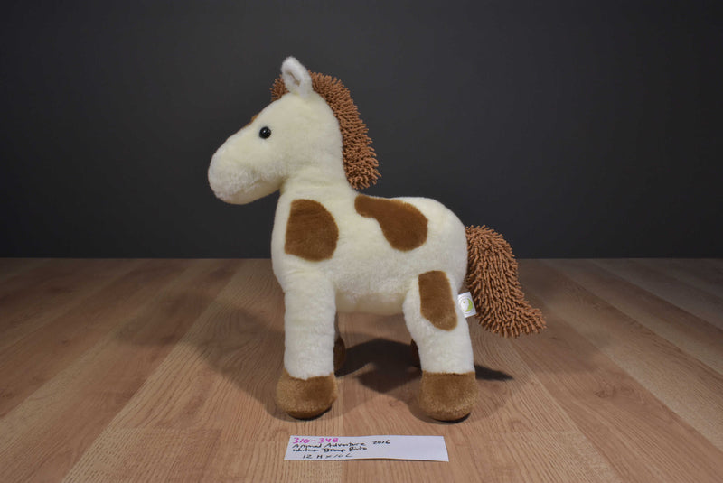 Animal Adventure White Brown Pinto Horse 2016 Plush