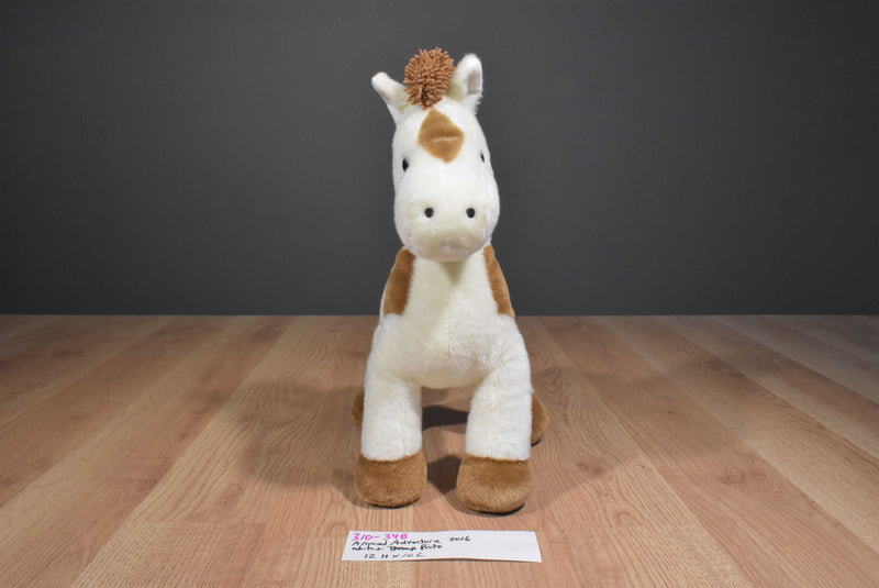 Animal Adventure White Brown Pinto Horse 2016 Plush