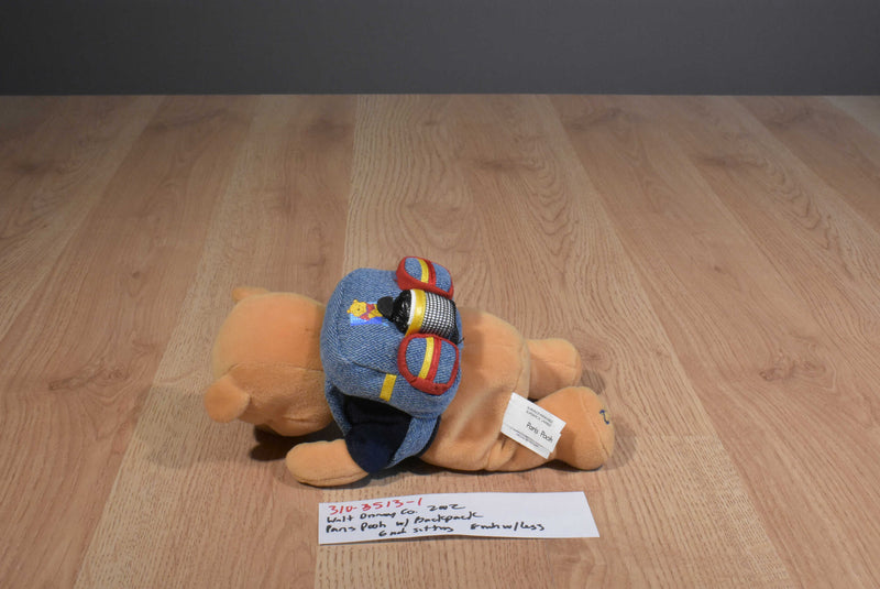 Disney Paris Pooh With Backpack 2002 Beanbag Plush