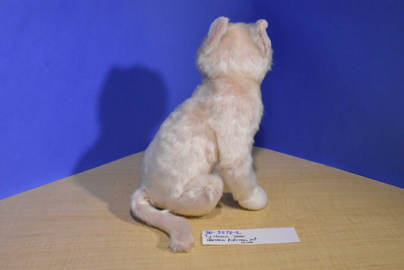 Ty Classic Blossom Pink Cat 2000 Plush with blue eyes