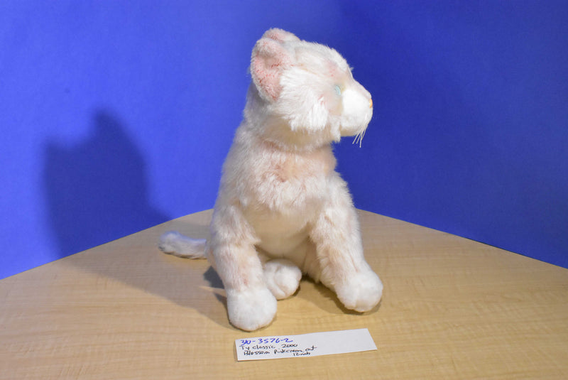 Ty Classic Blossom Pink Cat 2000 Plush with blue eyes