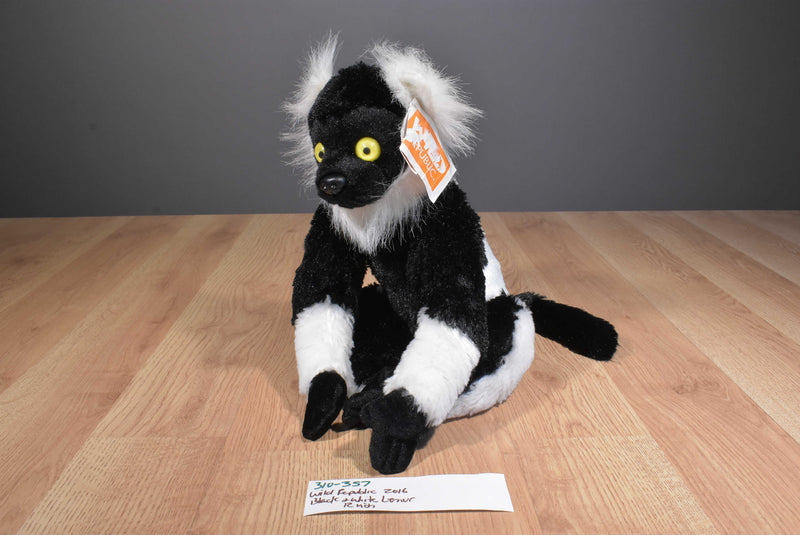 Wild Republic Black and White Lemur 2016 Beanbag Plush