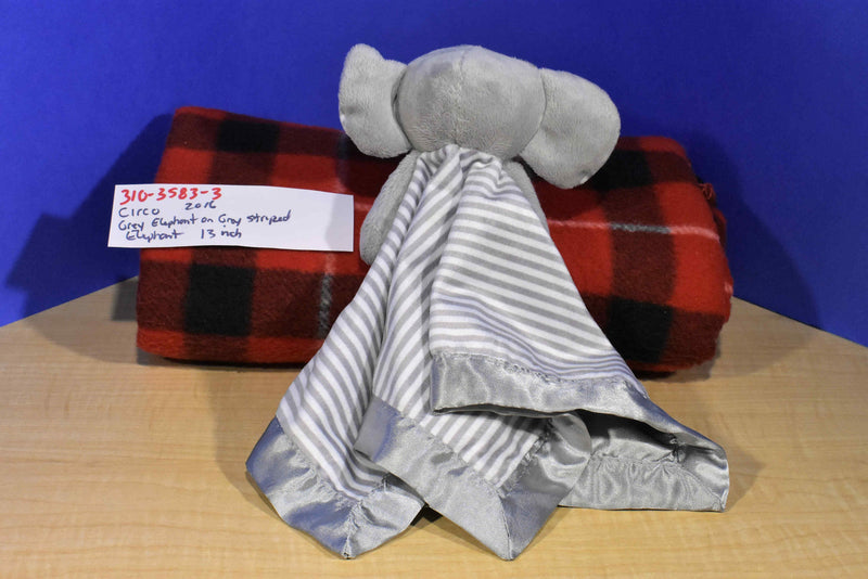 Circo Grey and White Striped Elephant 2016 Security Blanket