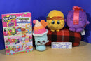 Just Play Moose Shopkins Cheezey B Hamburger, Susie Sundae, Miss Pressy Plush and Book
