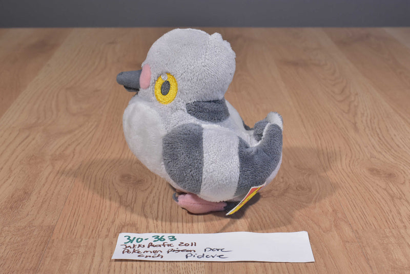 JAKKS Pacific Pokemon Grey Pidove 2011 Beanbag Plush
