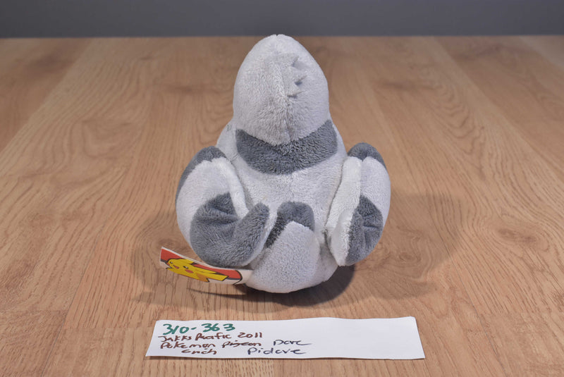JAKKS Pacific Pokemon Grey Pidove 2011 Beanbag Plush