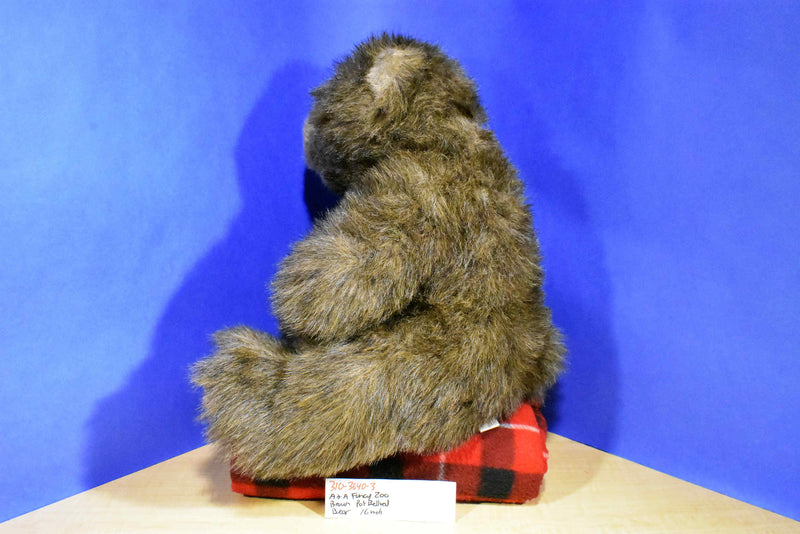 A&A Fancy Zoo Brown Pot Belly Bear Plush