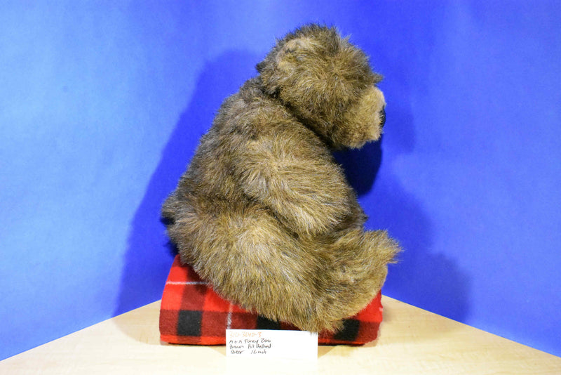 A&A Fancy Zoo Brown Pot Belly Bear Plush