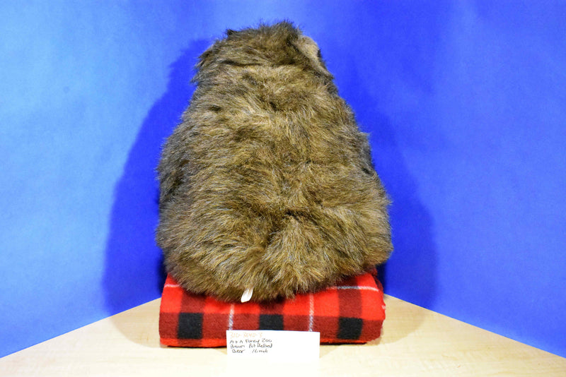 A&A Fancy Zoo Brown Pot Belly Bear Plush