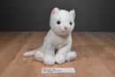 Ty Buddy Flip White Cat With Blue Eyes and Pink Bow Beanbag Plush