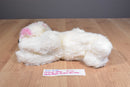 Animal Alley White Poodle with Pink Ears and Bows 2000 Beanbag Plush