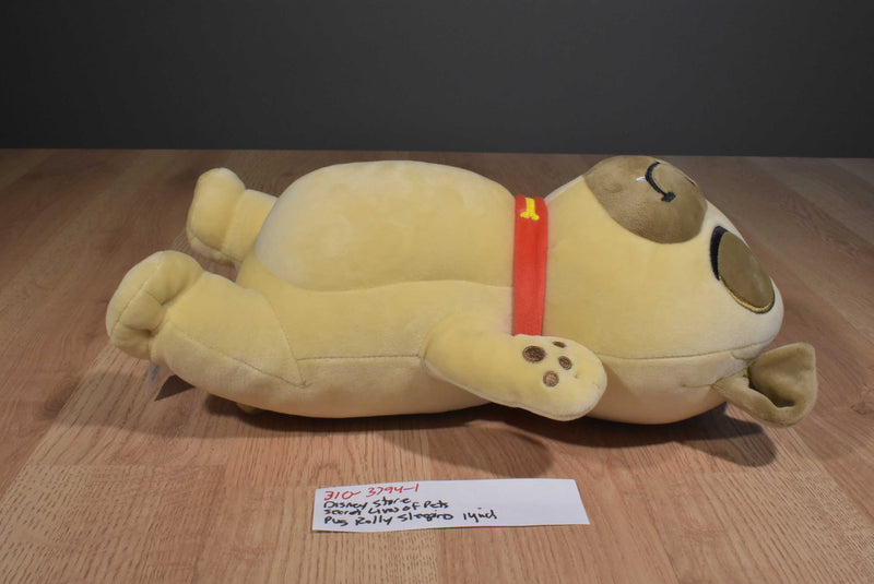 Disney Store The Secret Lives of Pets Sleeping Pug Rolly Plush
