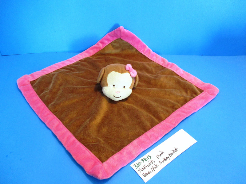 Tiddliwinks Brown Pink Monkey Security Blanket Hurricane Jack Surplus