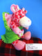 Fiesta Blanket Babies Pink Giraffe with Green Plush Security Blanket