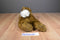 Brown and White Bunny Rabbit with Yellow Rose Bow Plush
