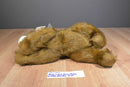 Brown and White Bunny Rabbit with Yellow Rose Bow Plush