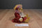 Russ Juliet Tan Teddy Bear in Red Velvet Dress Beanbag Plush
