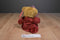 Russ Juliet Tan Teddy Bear in Red Velvet Dress Beanbag Plush