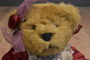 Russ Juliet Tan Teddy Bear in Red Velvet Dress Beanbag Plush