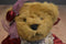 Russ Juliet Tan Teddy Bear in Red Velvet Dress Beanbag Plush