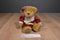 Russ Juliet Tan Teddy Bear in Red Velvet Dress Beanbag Plush