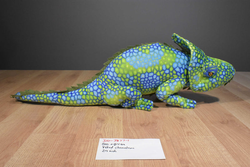 Blue and Green Chameleon Plush
