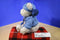Sunkid White Teddy Bear Blue Sweater Hat Scarf Plush