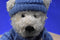 Sunkid White Teddy Bear Blue Sweater Hat Scarf Plush