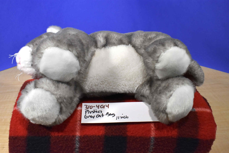 Plushies Grey and White Cat Plush Bag Purse