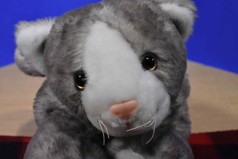 Plushies Grey and White Cat Plush Bag Purse
