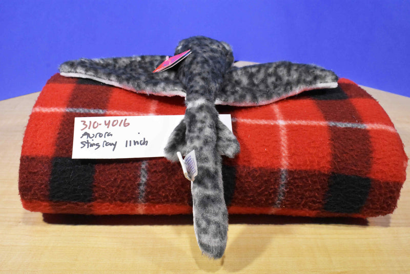 Aurora Mini Flopsies Grey Mottled Stingray beanbag plush