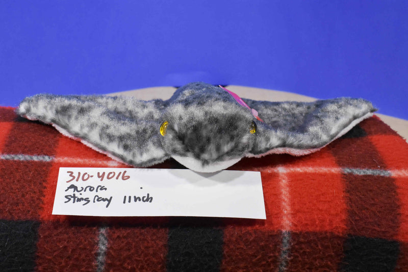 Aurora Mini Flopsies Grey Mottled Stingray beanbag plush