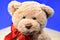 Gund Tan Teddy Bear With Red Bow Beanbag Plush