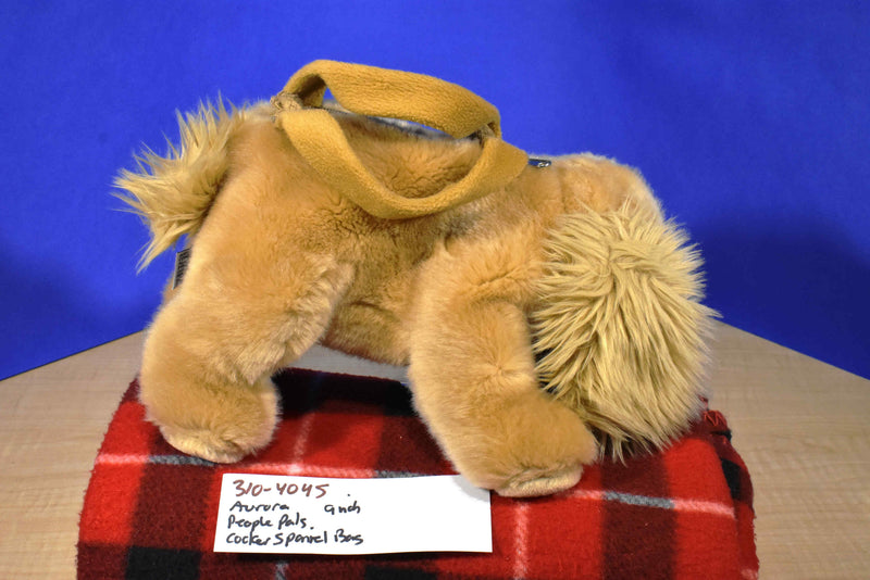 Aurora People Pals Buff Cocker Spaniel Bag Purse Plush