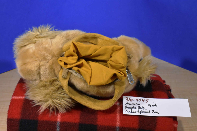 Aurora People Pals Buff Cocker Spaniel Bag Purse Plush