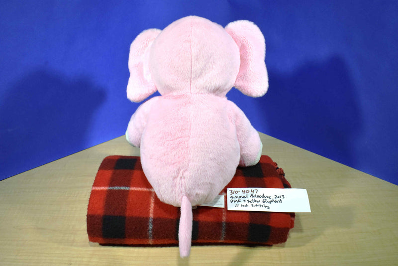 Animal Adventure Pink and Yellow Elephant 2013 Beanbag Plush