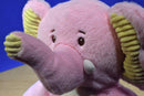 Animal Adventure Pink and Yellow Elephant 2013 Beanbag Plush