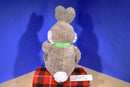 Animal Adventure Brown and White Bunny Rabbit 2015 Plush Wearing a Green Bow