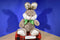 Animal Adventure Brown and White Bunny Rabbit Green Bow 2015 Plush
