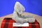 Sasco Kellogg Grey Bunny Rabbit With Pink Bow 1997 Beanbag Plush