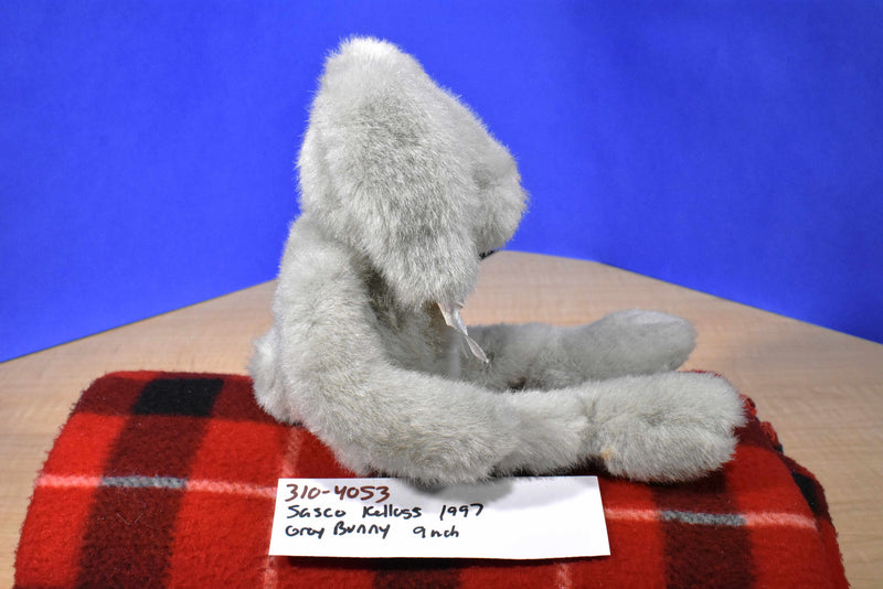 Sasco Kellogg Grey Bunny Rabbit With Pink Bow 1997 Beanbag Plush