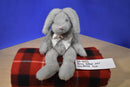 Sasco Kellogg Grey Bunny Rabbit With Pink Bow 1997 Beanbag Plush