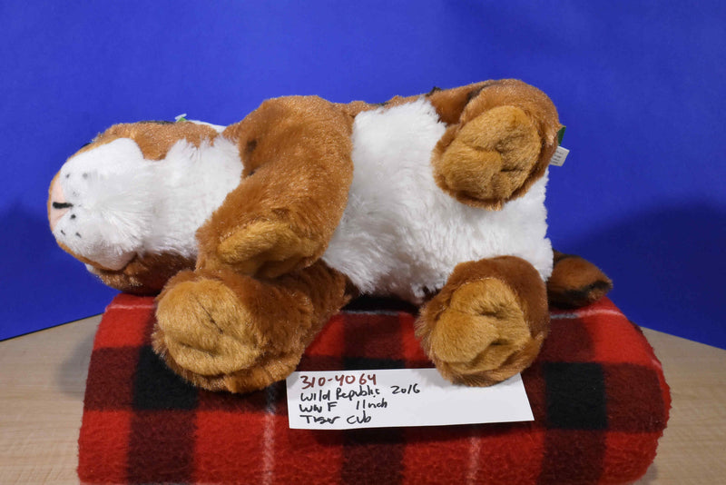 Wild Republic WWF Bengal Tiger Cub 2016 Beanbag Plush with Blue Eyes