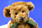 Russ Sutton Brown Teddy Bear With Green Bow Beanbag Plush