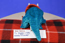 Ty Beanie Buddy 2001 and Baby 2000 Hornsly Green and Red Triceratops Beanbag Plush