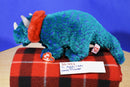 Ty Beanie Buddy 2001 and Baby 2000 Hornsly Green and Red Triceratops Beanbag Plush