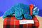 Ty Beanie Buddy 2001 and Baby 2000 Hornsly Green and Red Triceratops Beanbag Plush
